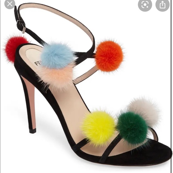 Fendi pom pom heels Clearance